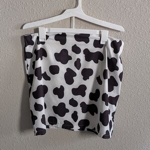Kids Cow Print Skirt